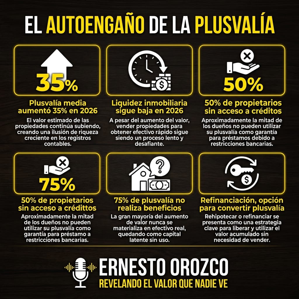 El autoengaño de la plusvalía: De qué te sirve que tu casa valga el doble si no tienes liquidez para aprovecharlo.
