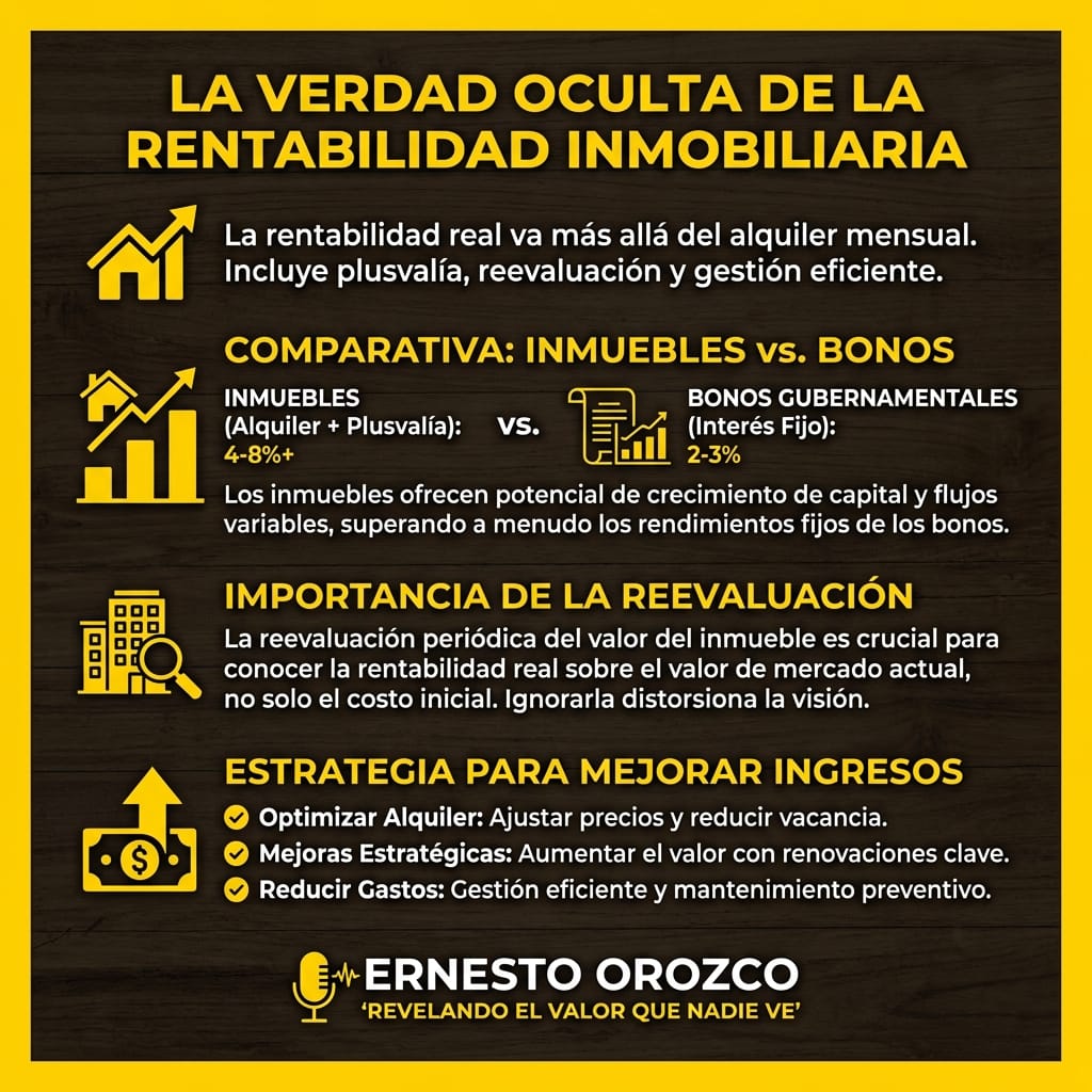 Si tu propiedad genera menos rendimiento anual que los Bonos del Gobierno, tu inversión es basura.