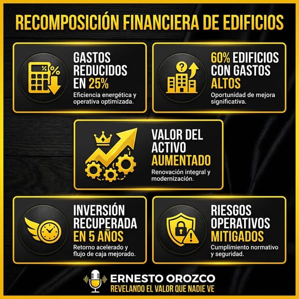 Inmuebles en forma: Tu edificio tiene "sobrepeso" de gastos operativos y le urge una recomposición financiera severa.