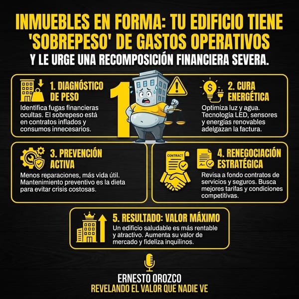 Inmuebles en forma: Tu edificio tiene "sobrepeso" de gastos operativos y le urge una recomposición financiera severa.