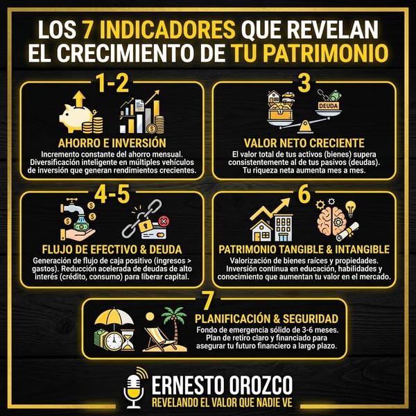 Los 7 indicadores que revelan si tu patrimonio está creciendo o solo aparenta valer más.