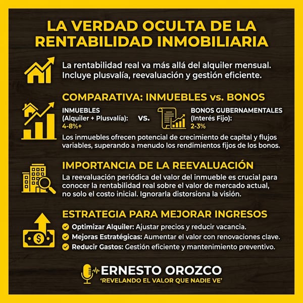 Si tu propiedad genera menos rendimiento anual que los Bonos del Gobierno, tu inversión es basura.